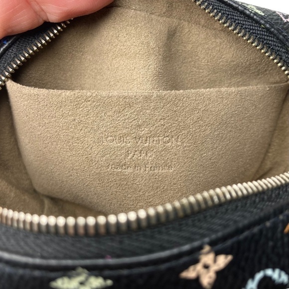 Authentic Louis Vuitton Black Murakami Wapity Multicolor Accessory Case Pouch - Picture 13 of 16